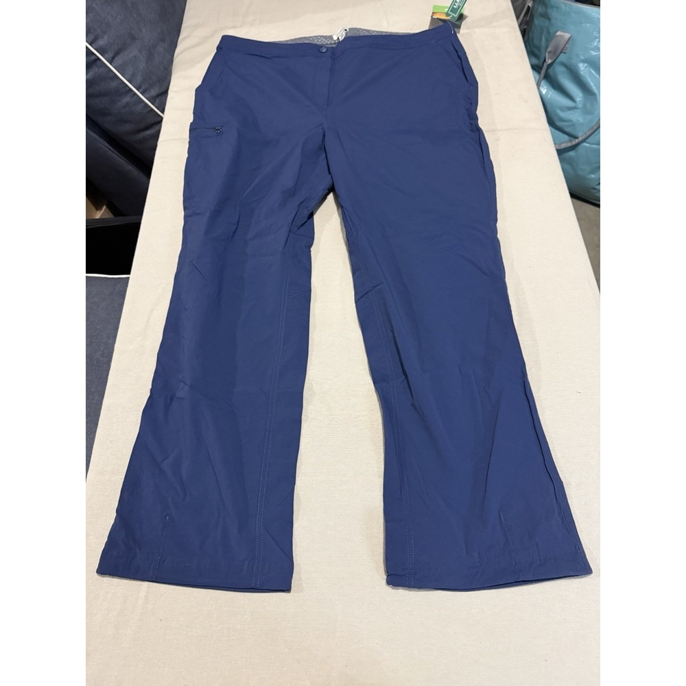 LL Bean NWT Women's Comfort Trail Hiking Outdoor Pant DWR Nautical‎ Navy 18W Reg